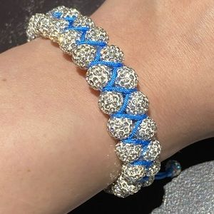 Crystal Macrame Royal Blue Bracelet